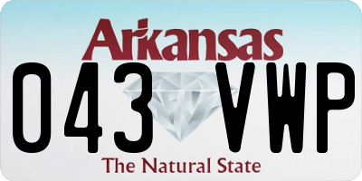AR license plate 043VWP