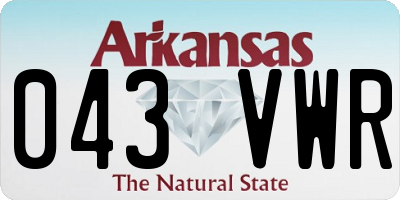 AR license plate 043VWR