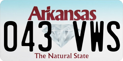 AR license plate 043VWS