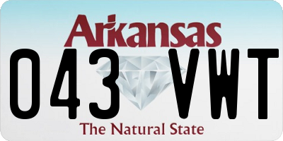 AR license plate 043VWT
