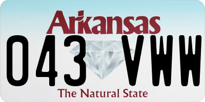 AR license plate 043VWW