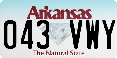 AR license plate 043VWY