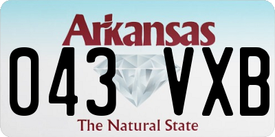 AR license plate 043VXB