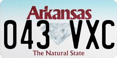 AR license plate 043VXC