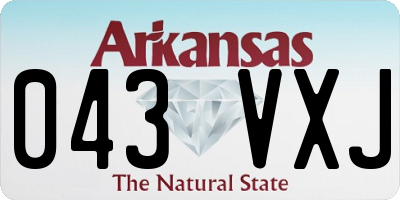 AR license plate 043VXJ