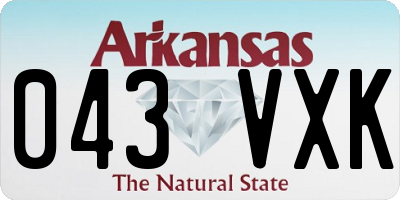 AR license plate 043VXK