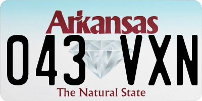 AR license plate 043VXN