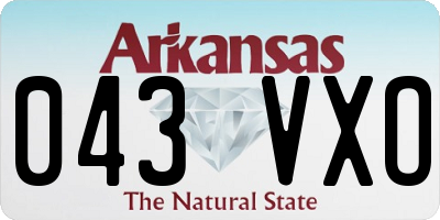 AR license plate 043VXO