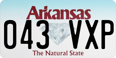 AR license plate 043VXP