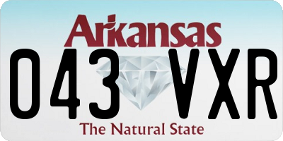 AR license plate 043VXR