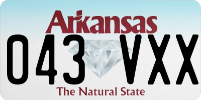 AR license plate 043VXX