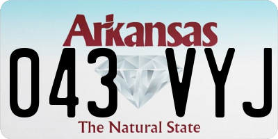 AR license plate 043VYJ