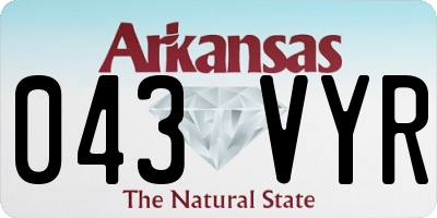 AR license plate 043VYR
