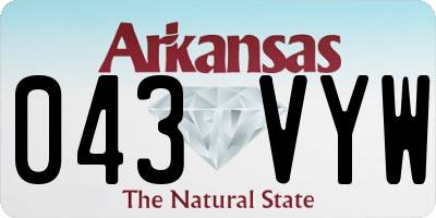 AR license plate 043VYW
