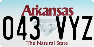 AR license plate 043VYZ
