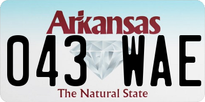 AR license plate 043WAE
