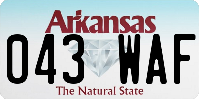 AR license plate 043WAF