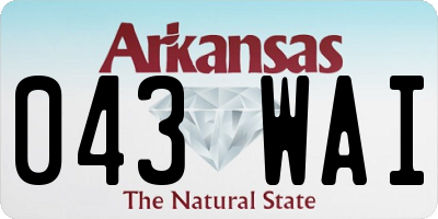 AR license plate 043WAI