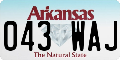 AR license plate 043WAJ