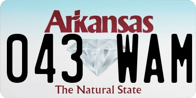 AR license plate 043WAM