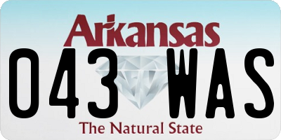 AR license plate 043WAS