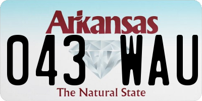 AR license plate 043WAU