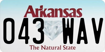 AR license plate 043WAV