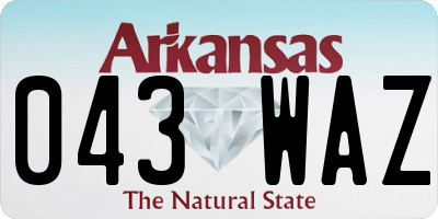 AR license plate 043WAZ