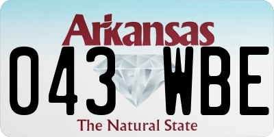AR license plate 043WBE