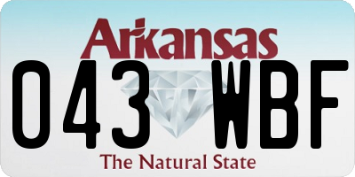 AR license plate 043WBF