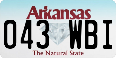 AR license plate 043WBI