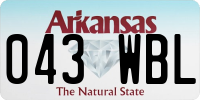 AR license plate 043WBL