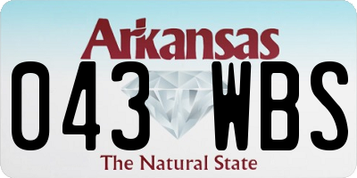 AR license plate 043WBS