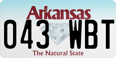 AR license plate 043WBT