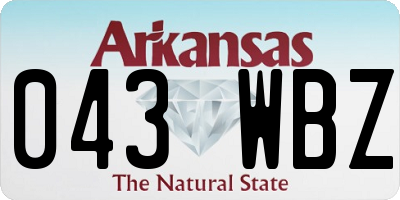 AR license plate 043WBZ