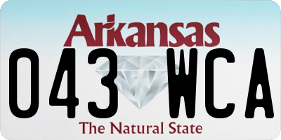 AR license plate 043WCA
