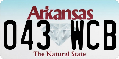 AR license plate 043WCB