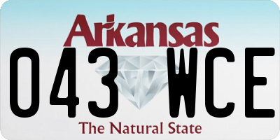 AR license plate 043WCE