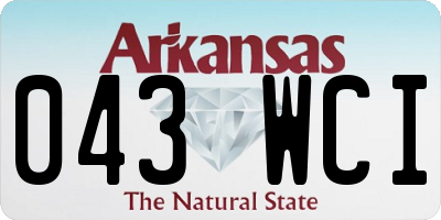 AR license plate 043WCI