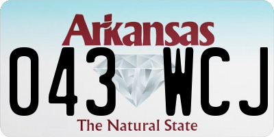 AR license plate 043WCJ