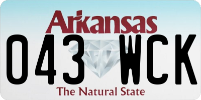 AR license plate 043WCK
