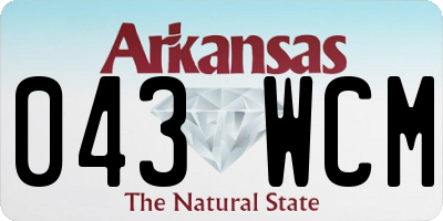 AR license plate 043WCM