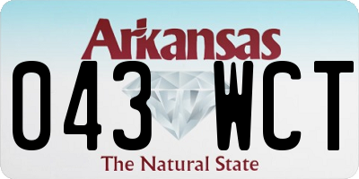 AR license plate 043WCT