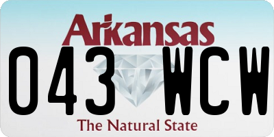 AR license plate 043WCW