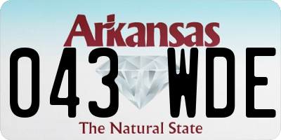 AR license plate 043WDE