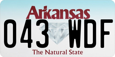 AR license plate 043WDF