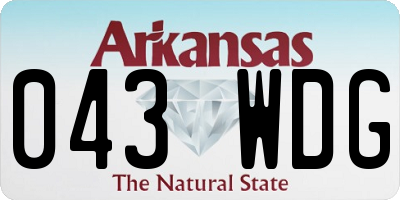 AR license plate 043WDG