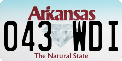 AR license plate 043WDI