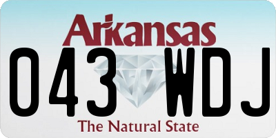 AR license plate 043WDJ