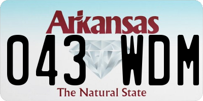 AR license plate 043WDM